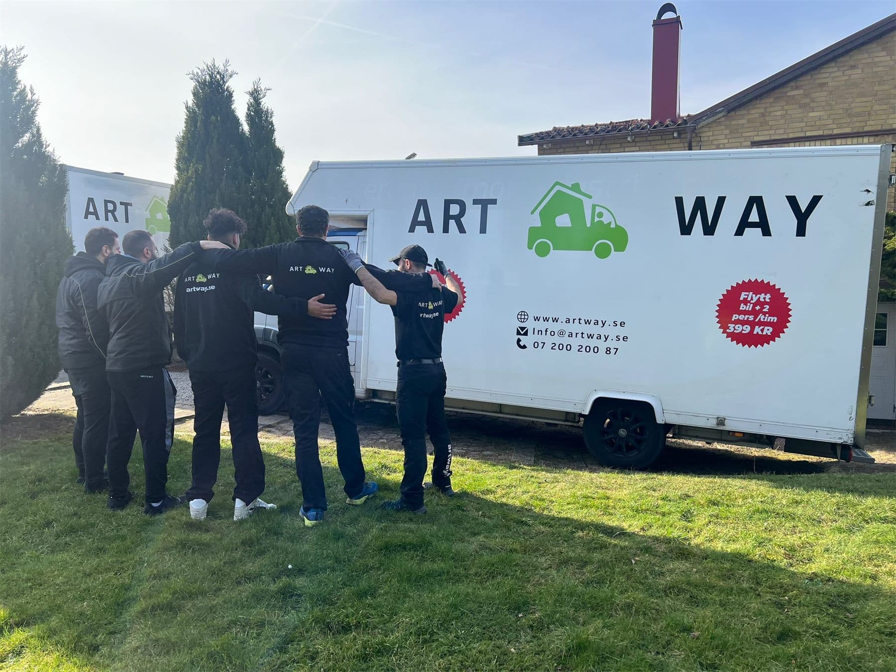 Artway's team and vehicle fleet gathered in Helsingborg