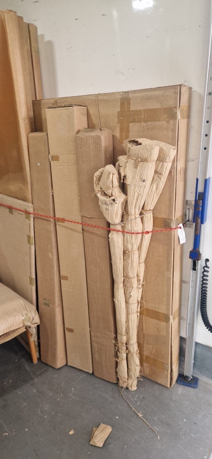 Furniture carefully wrapped before moving